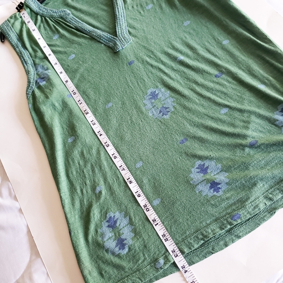 🔴 LUCKY BRAND TANK AZTEC BOHO SLEEVELESS TOP GREEN S - Picture 9 of 10